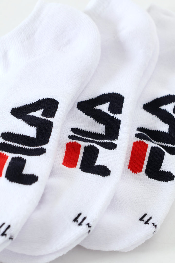 3 Pack Luke No Show Socks - White