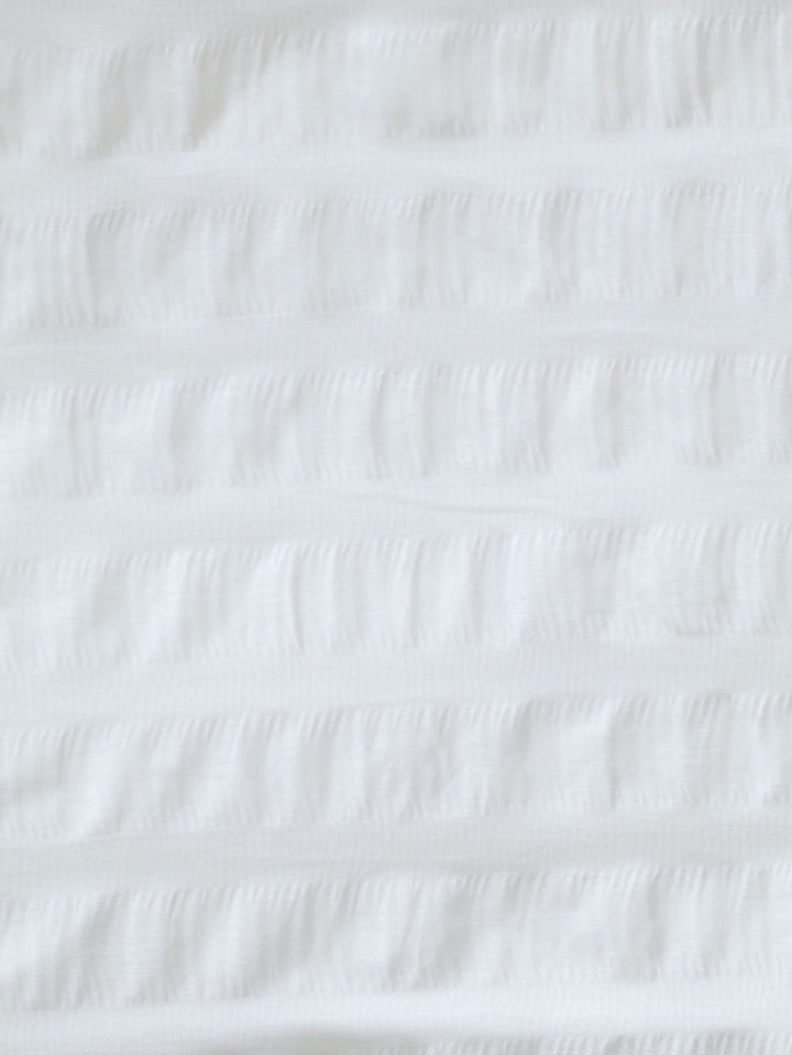 Seersucker Duvet Set - White