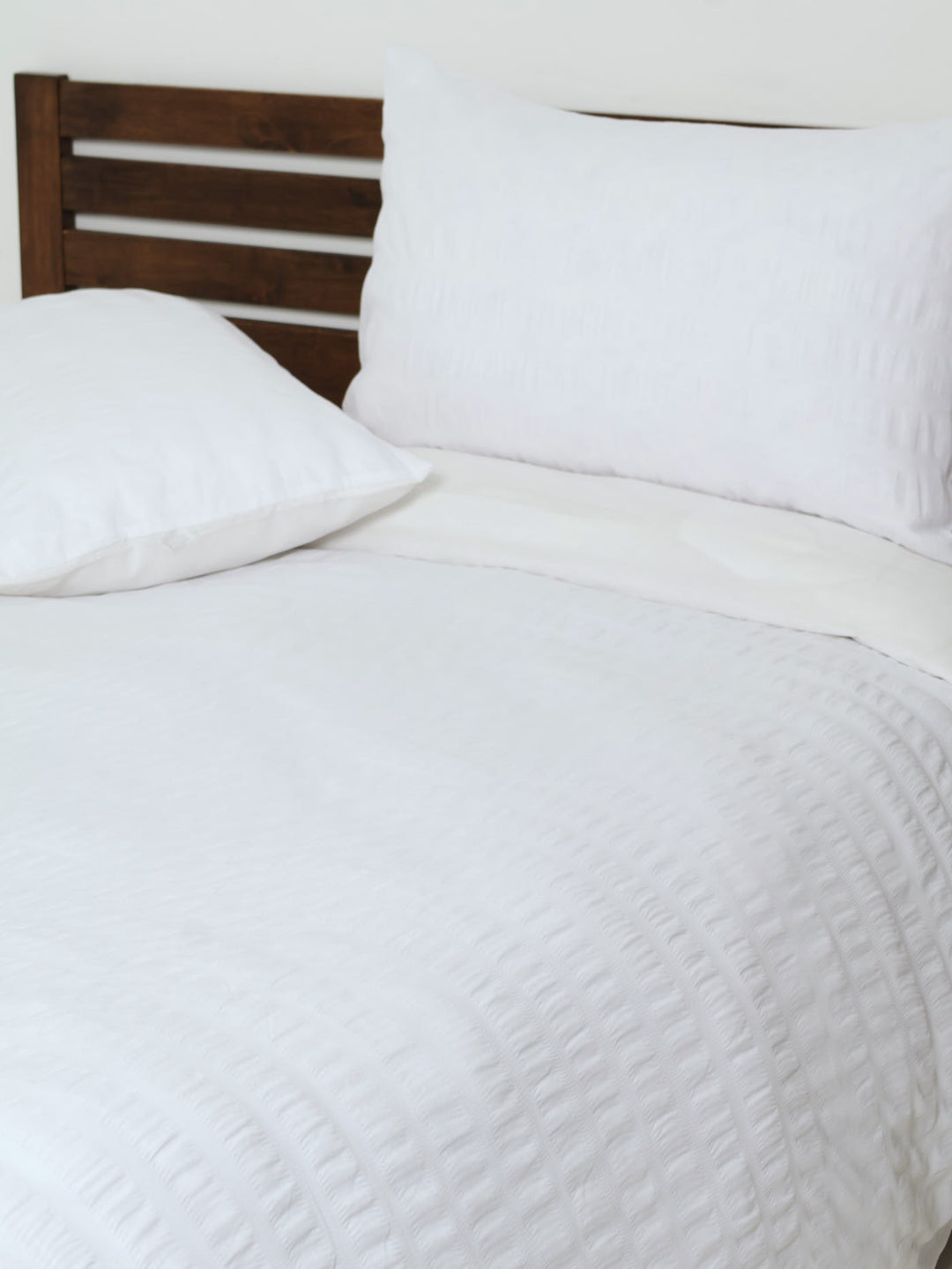 Seersucker Duvet Set - White
