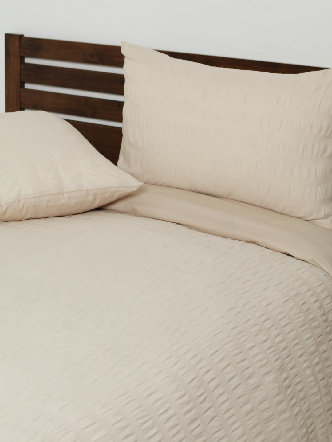 Seersucker Duvet Set - Taupe