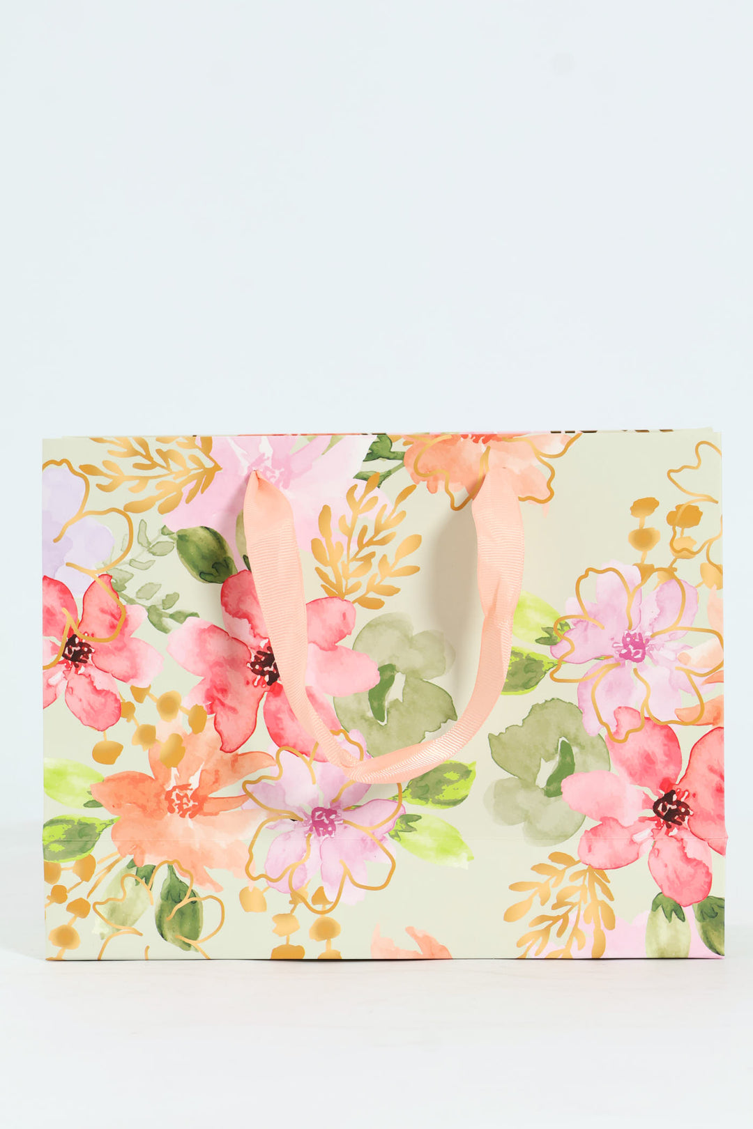 Small Floral Watercolour Gift Bag - Sage