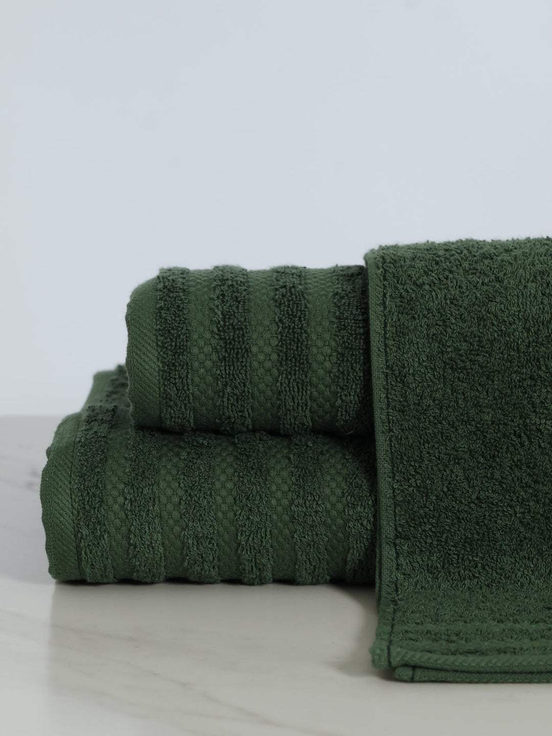 450GSM Ripple Flow Bath Towels - Forest Green
