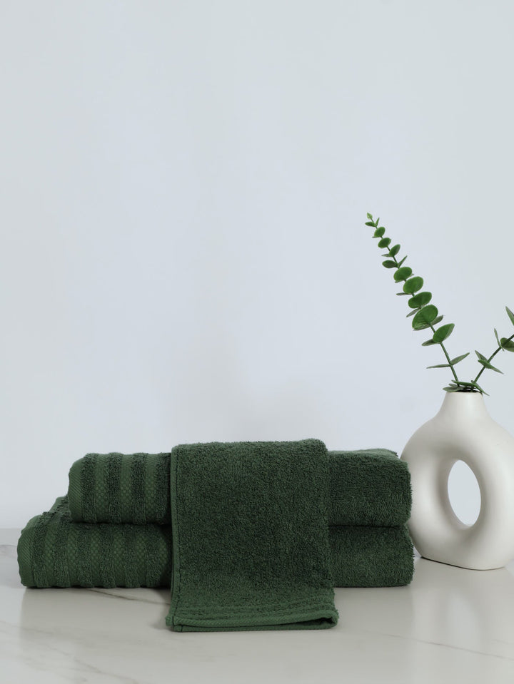 450GSM Ripple Flow Bath Towels - Forest Green