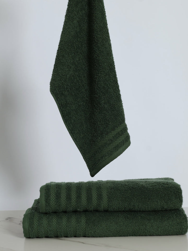 450GSM Ripple Flow Bath Towels - Forest Green