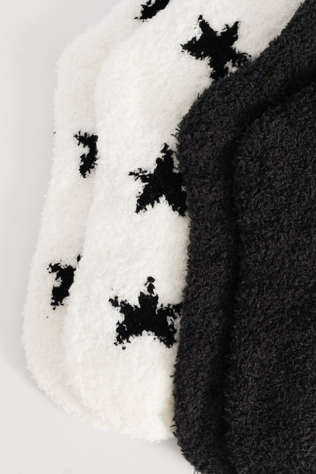 2 Pack Speckle Stars Cosy Socks - White/Black