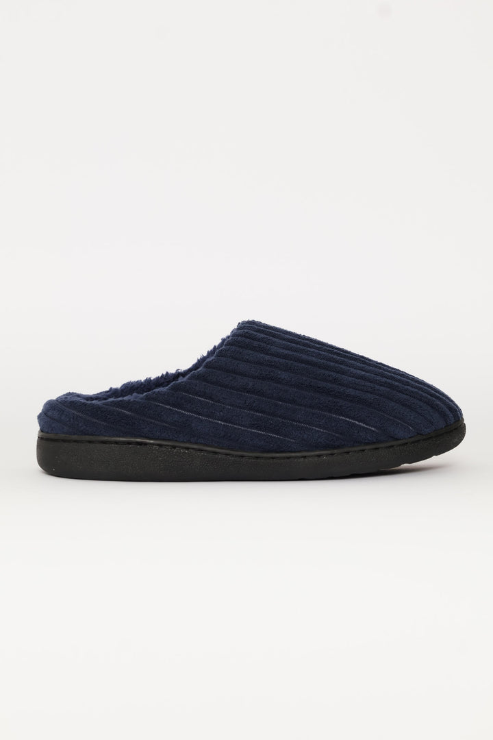 Thick Cord Upper Slipper - Navy