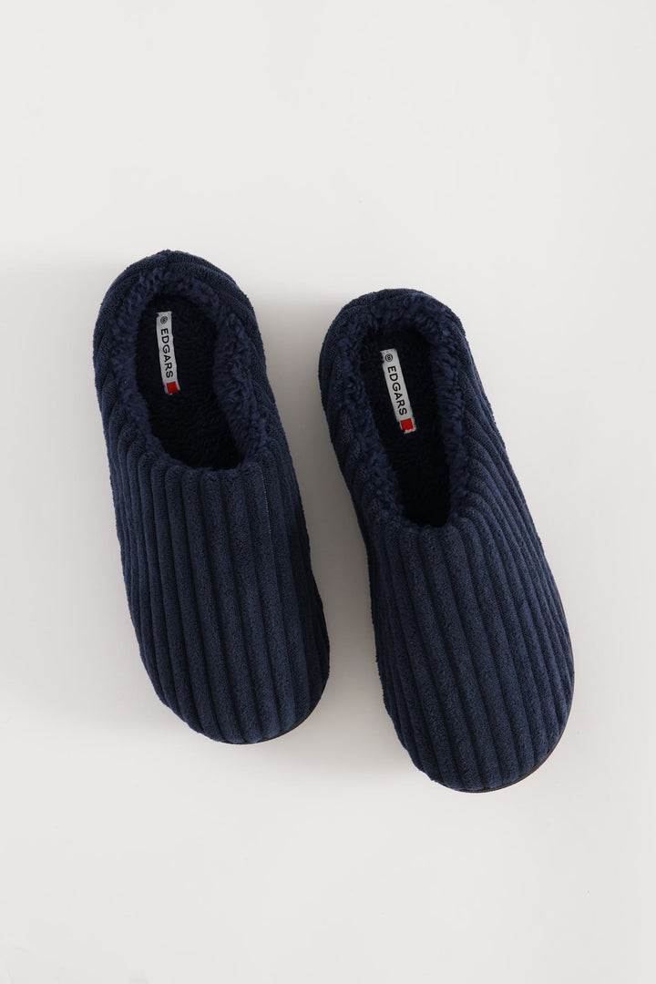 Thick Cord Upper Slipper - Navy