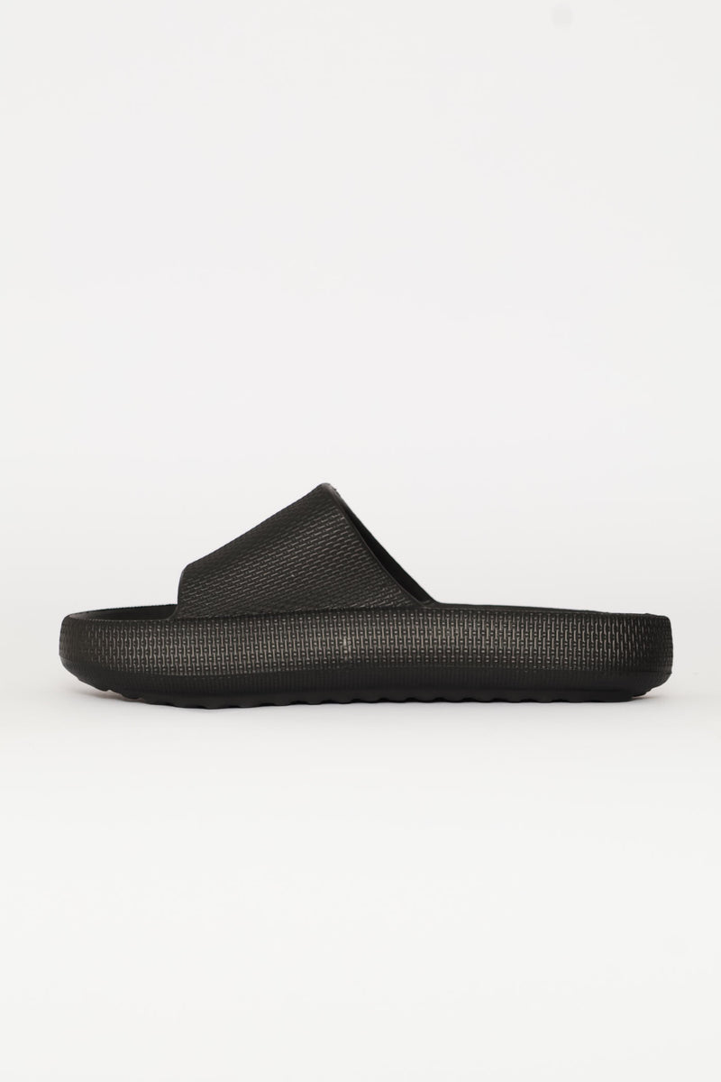 Plain Eva Mule Sandal - Black