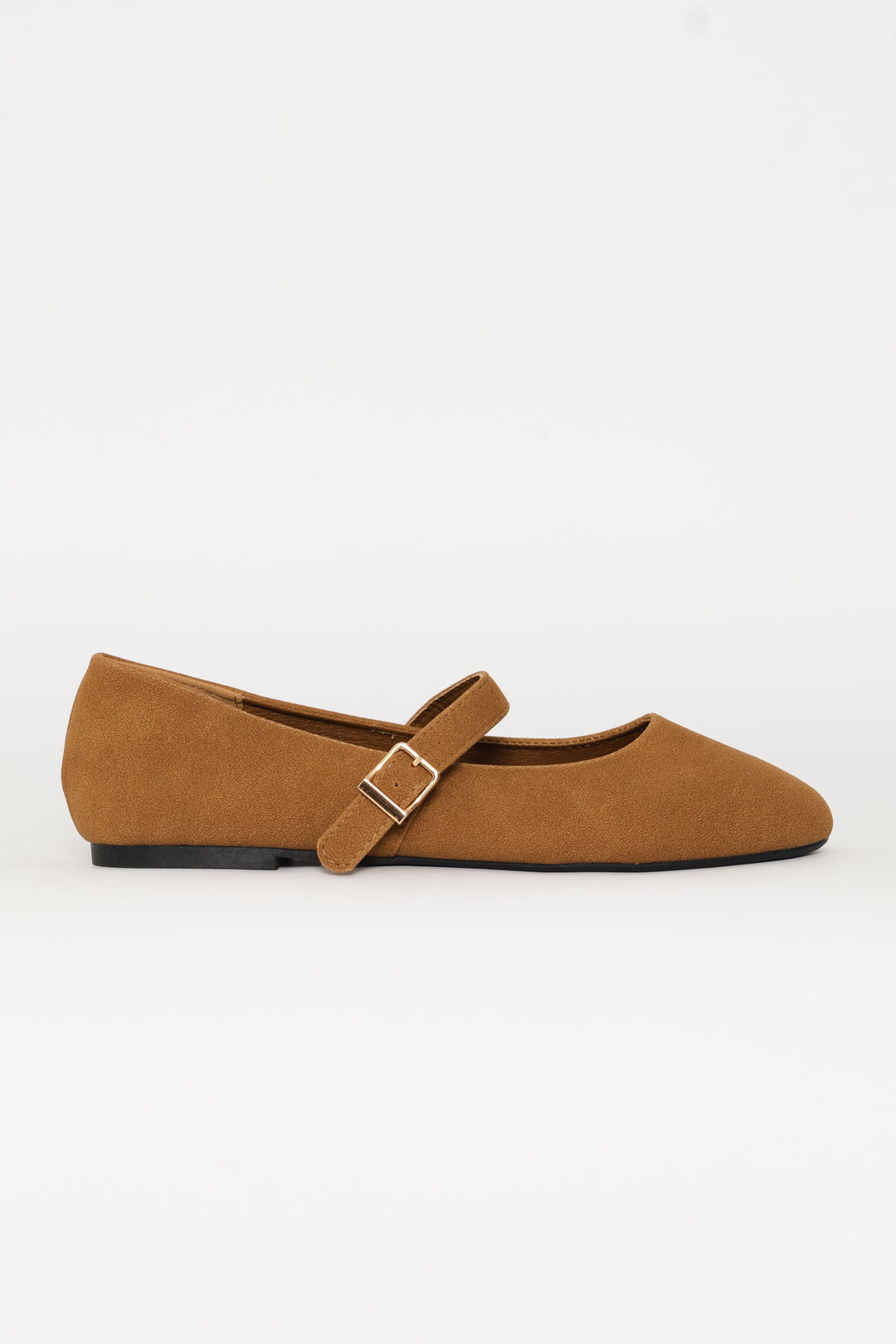 Suede Mary Jane Pump - Tan