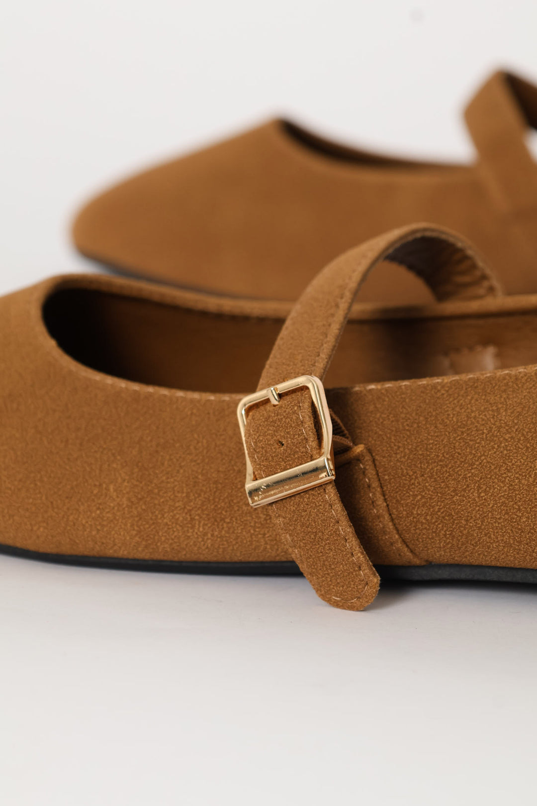 Suede Mary Jane Pump - Tan