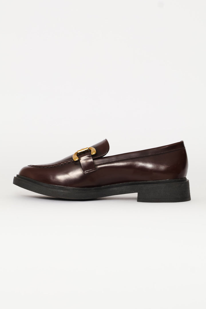 Patent Loafer With D-Trim - Burgundy