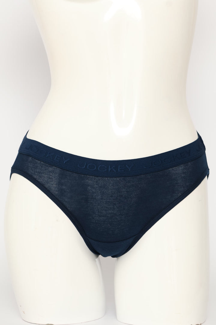 5 Pack Tonal Cotton Bikini Panties - Blue