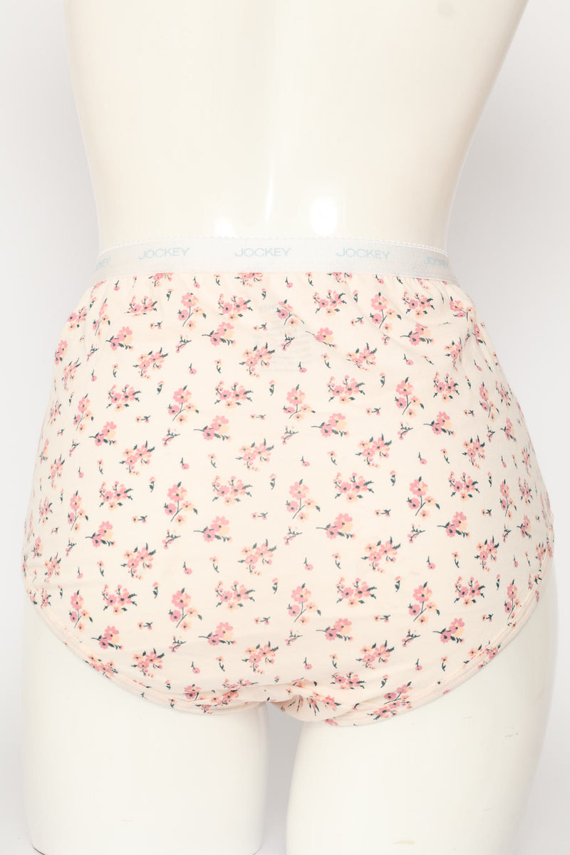 5 Pack Classic Print Cotton Brief Panties - Pink