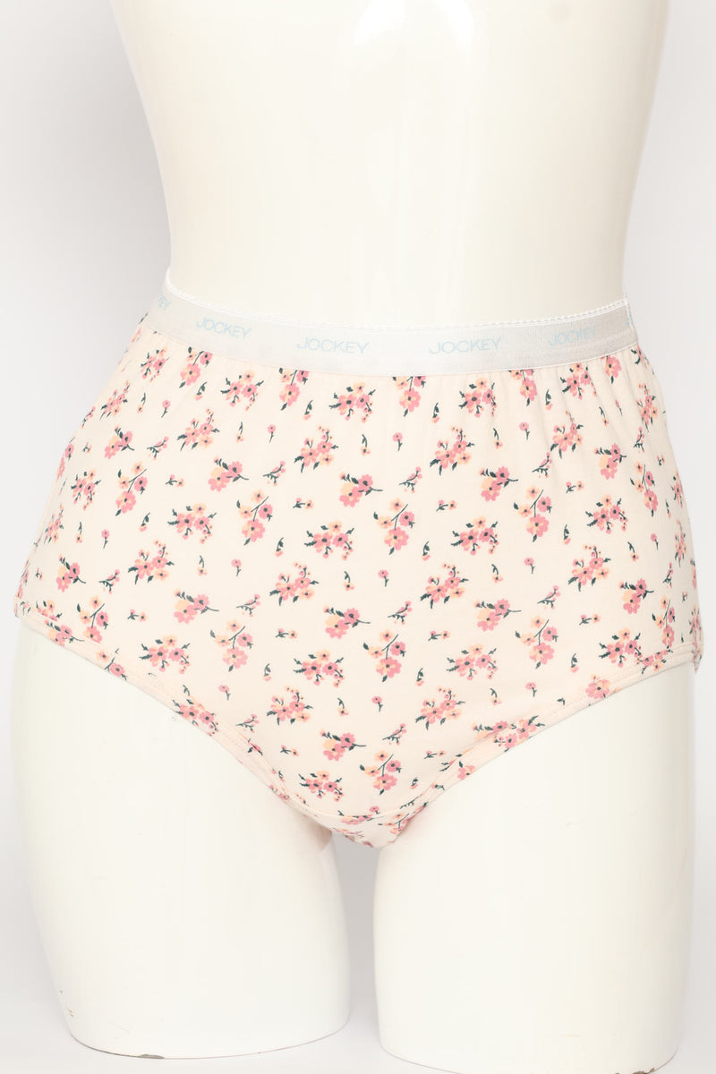 5 Pack Classic Print Cotton Brief Panties - Pink