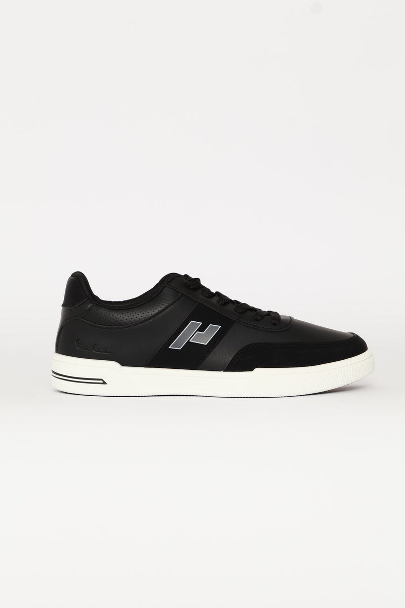 Stripe Detail Court Sneaker - Black