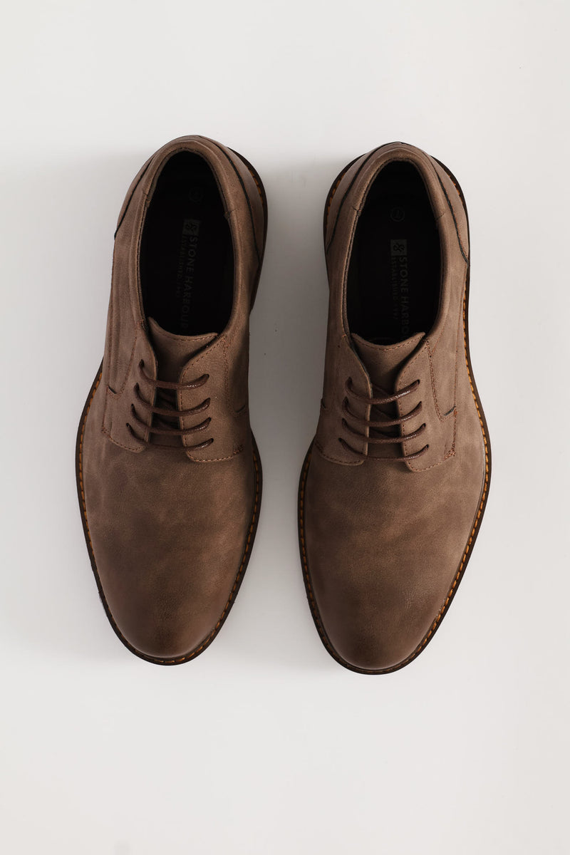 Smart Casual Lace Up Derby Shoe - Chocolate