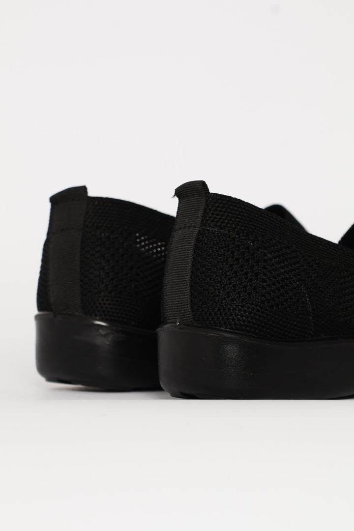 Soft Iona Knit Slip On - Black