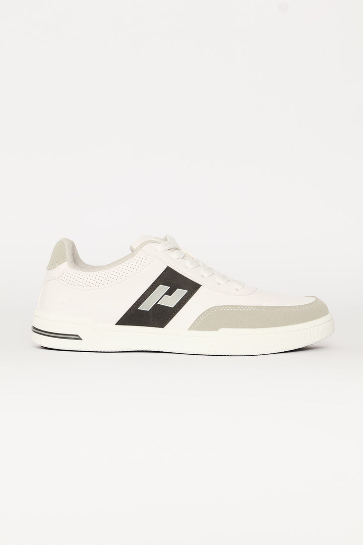 Stripe Detail Court Sneaker - White