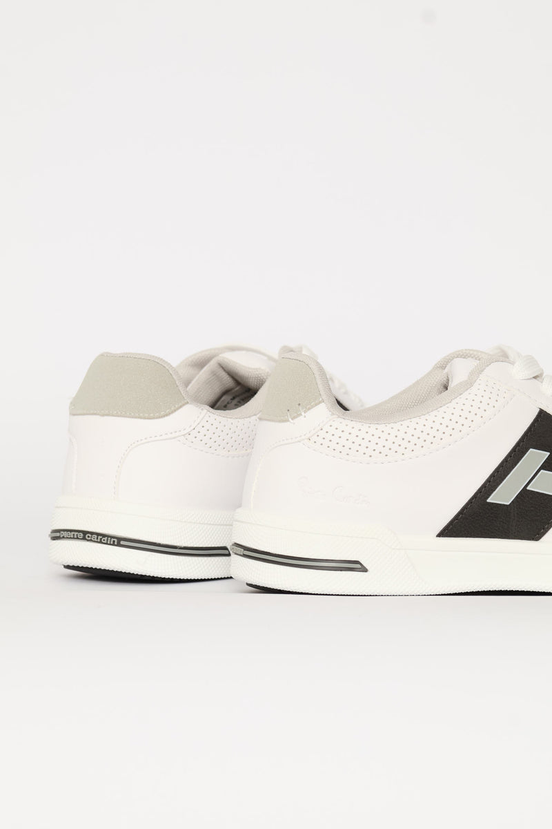 Stripe Detail Court Sneaker - White