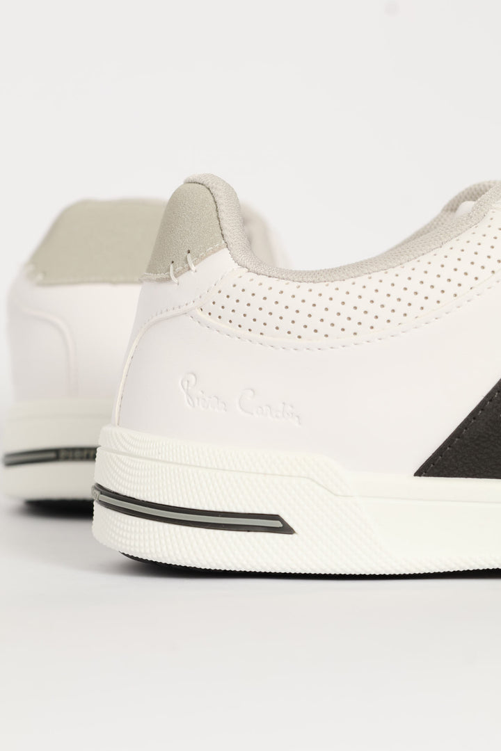 Stripe Detail Court Sneaker - White