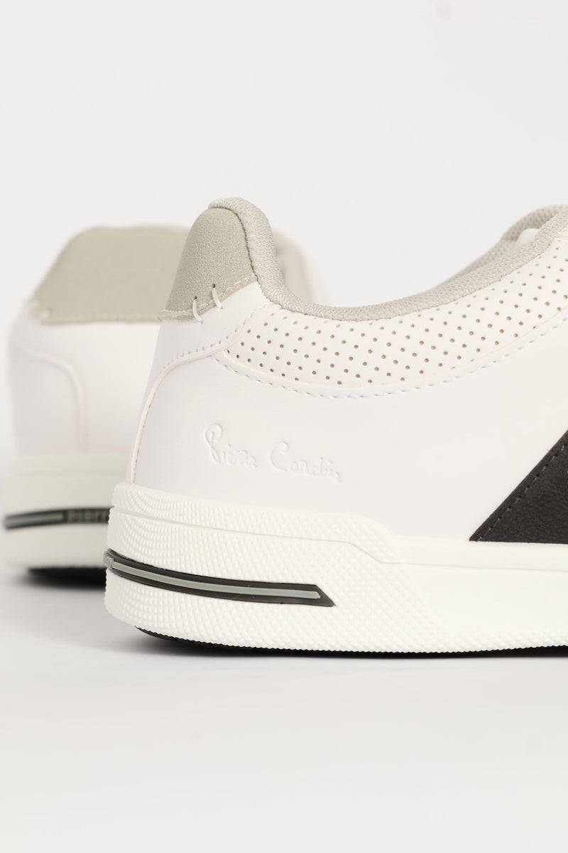 Stripe Detail Court Sneaker - White