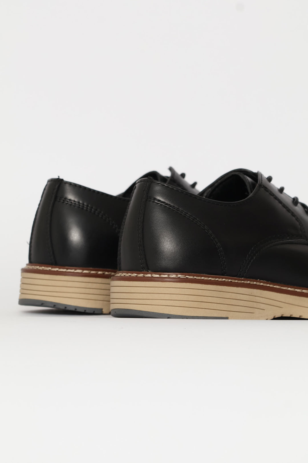 Leather Smart Casual Derby Shoe - Black