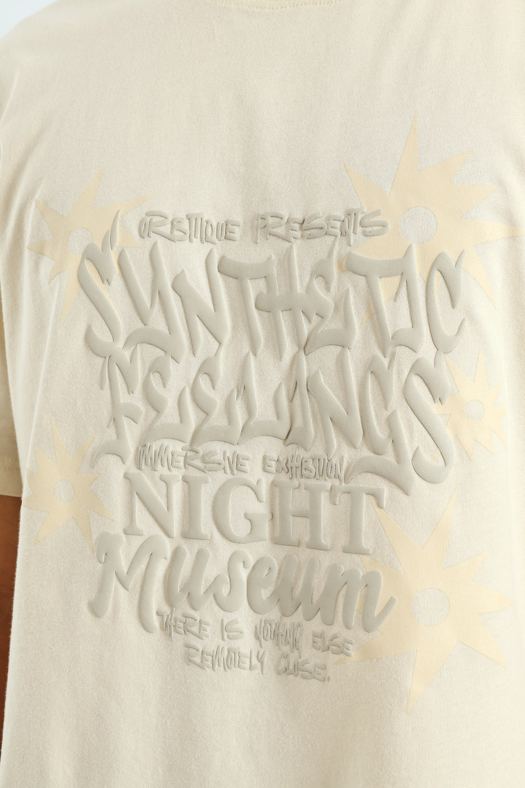 Tonal Print Tee - Light Stone