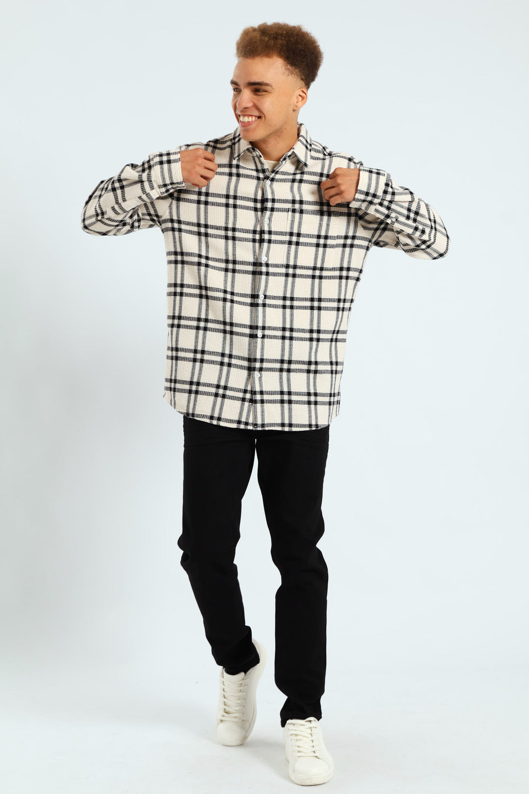 Surface Int Check Shirt - Stone