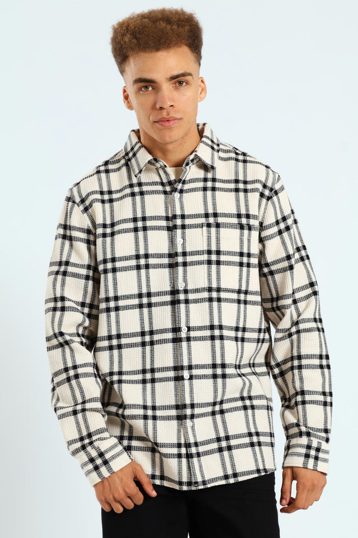 Surface Int Check Shirt - Stone