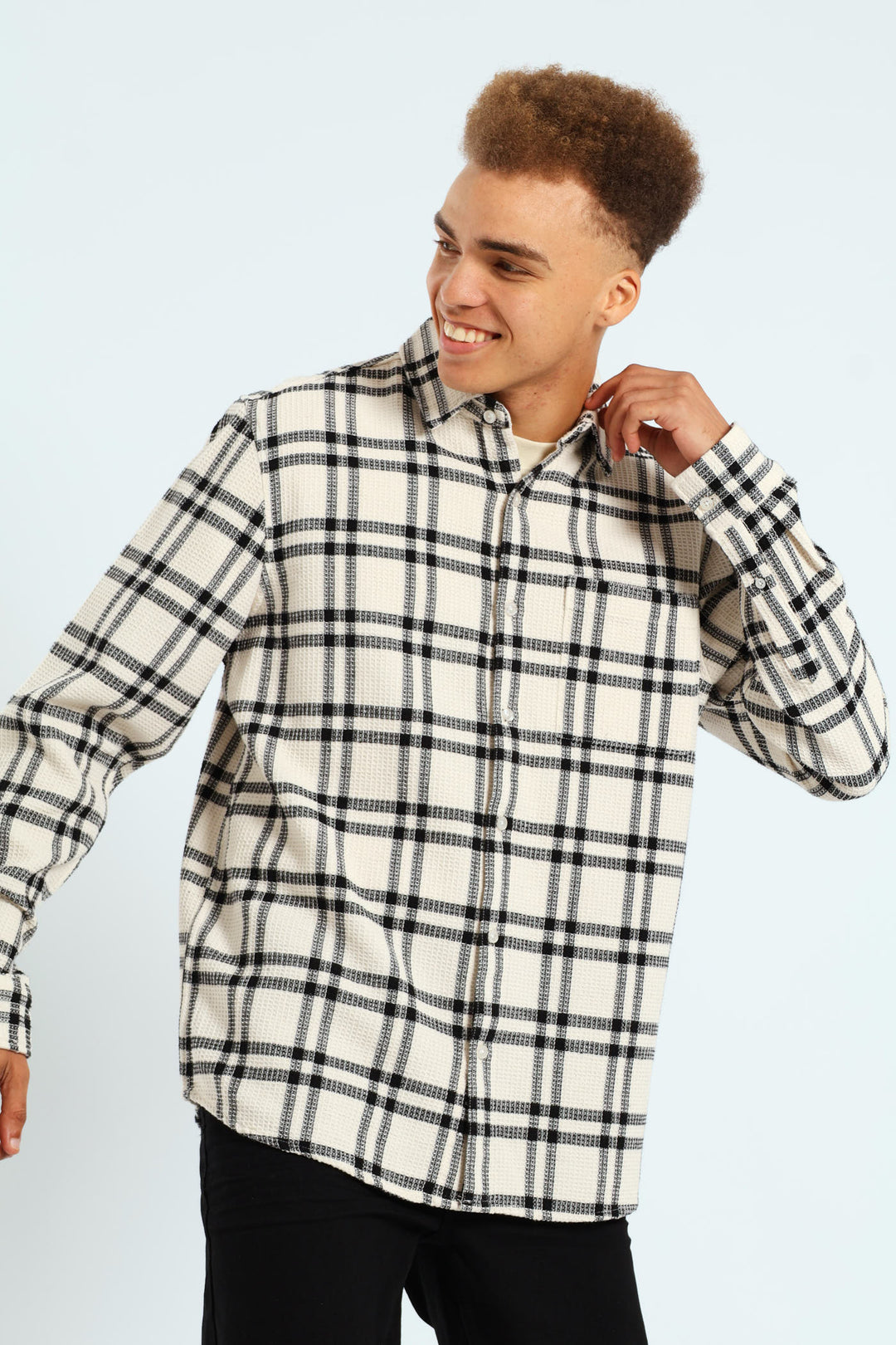 Surface Int Check Shirt - Stone