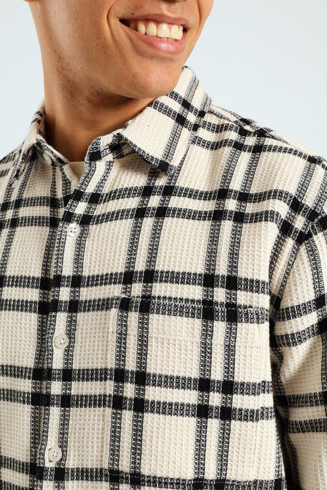 Surface Int Check Shirt - Stone