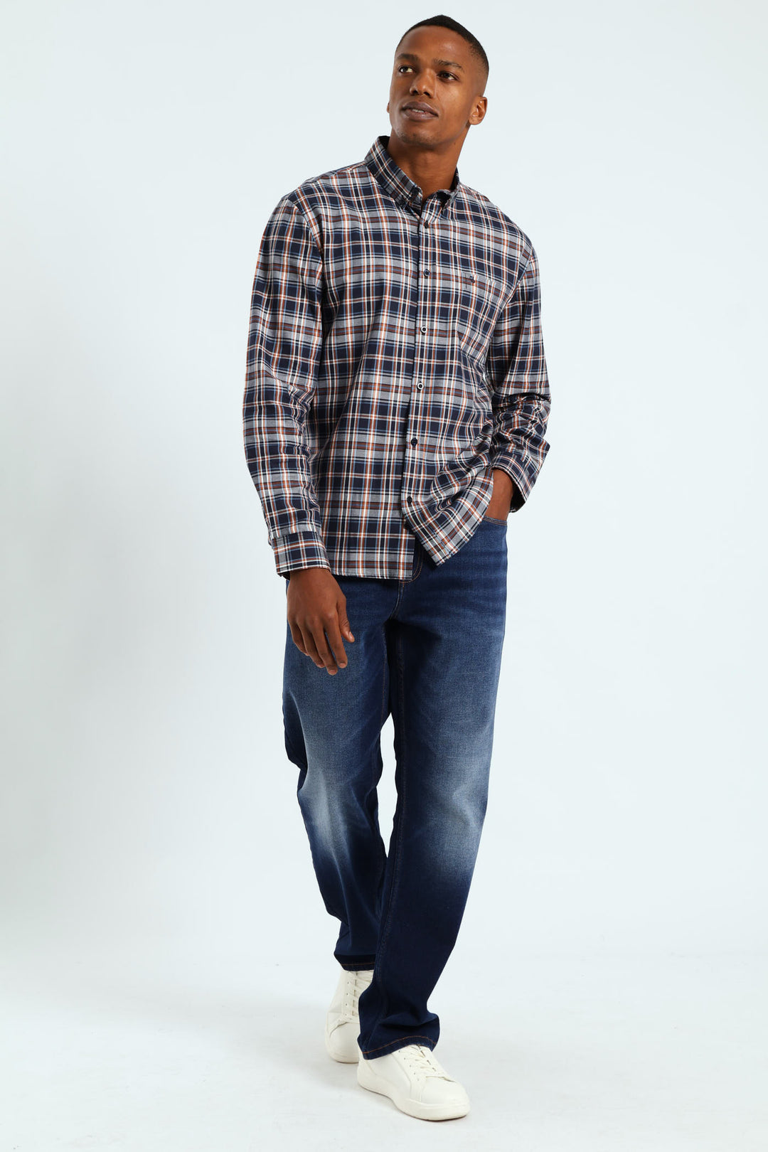 Worn In Straight Denim - Dark Wash