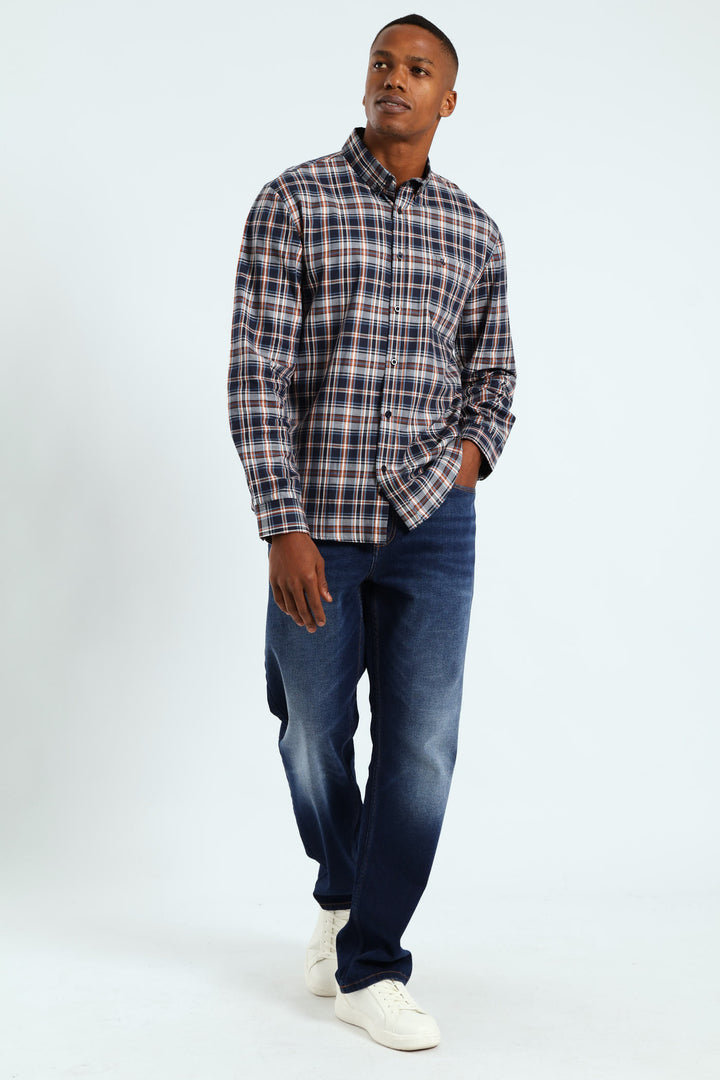 Worn In Straight Denim - Dark Wash