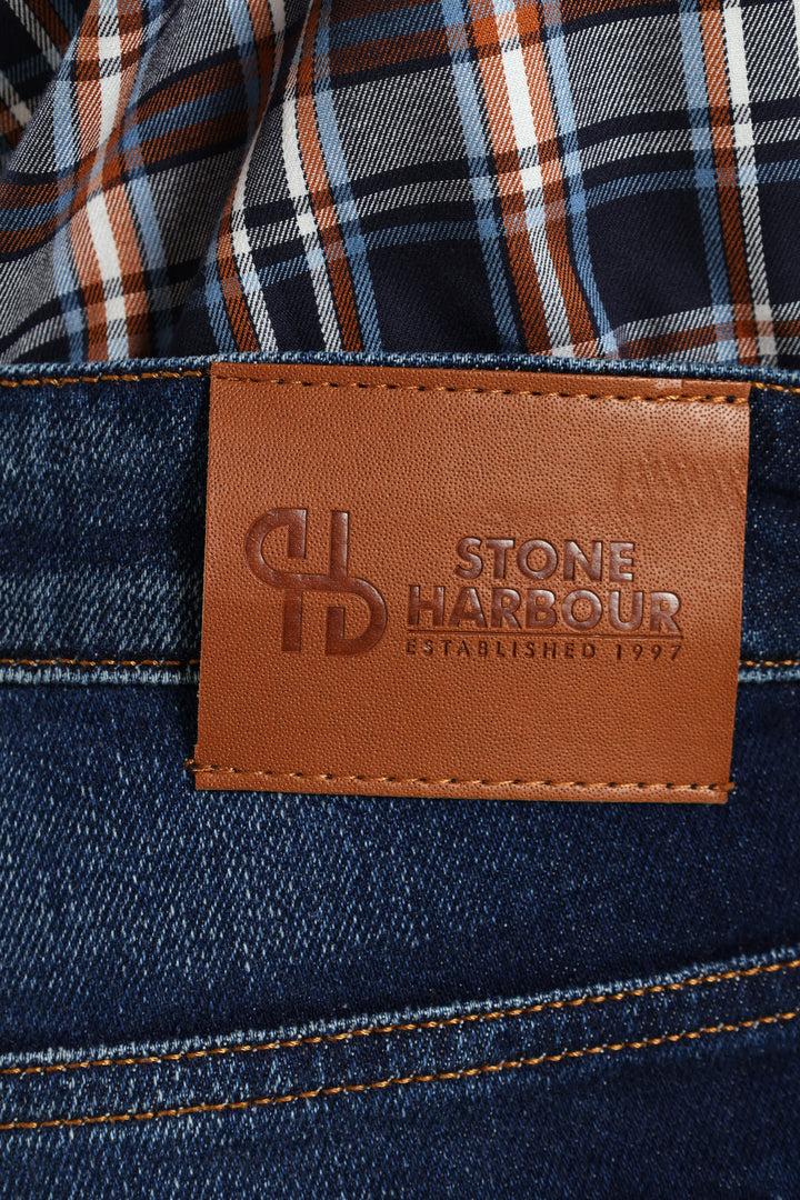 Worn In Straight Denim - Dark Wash