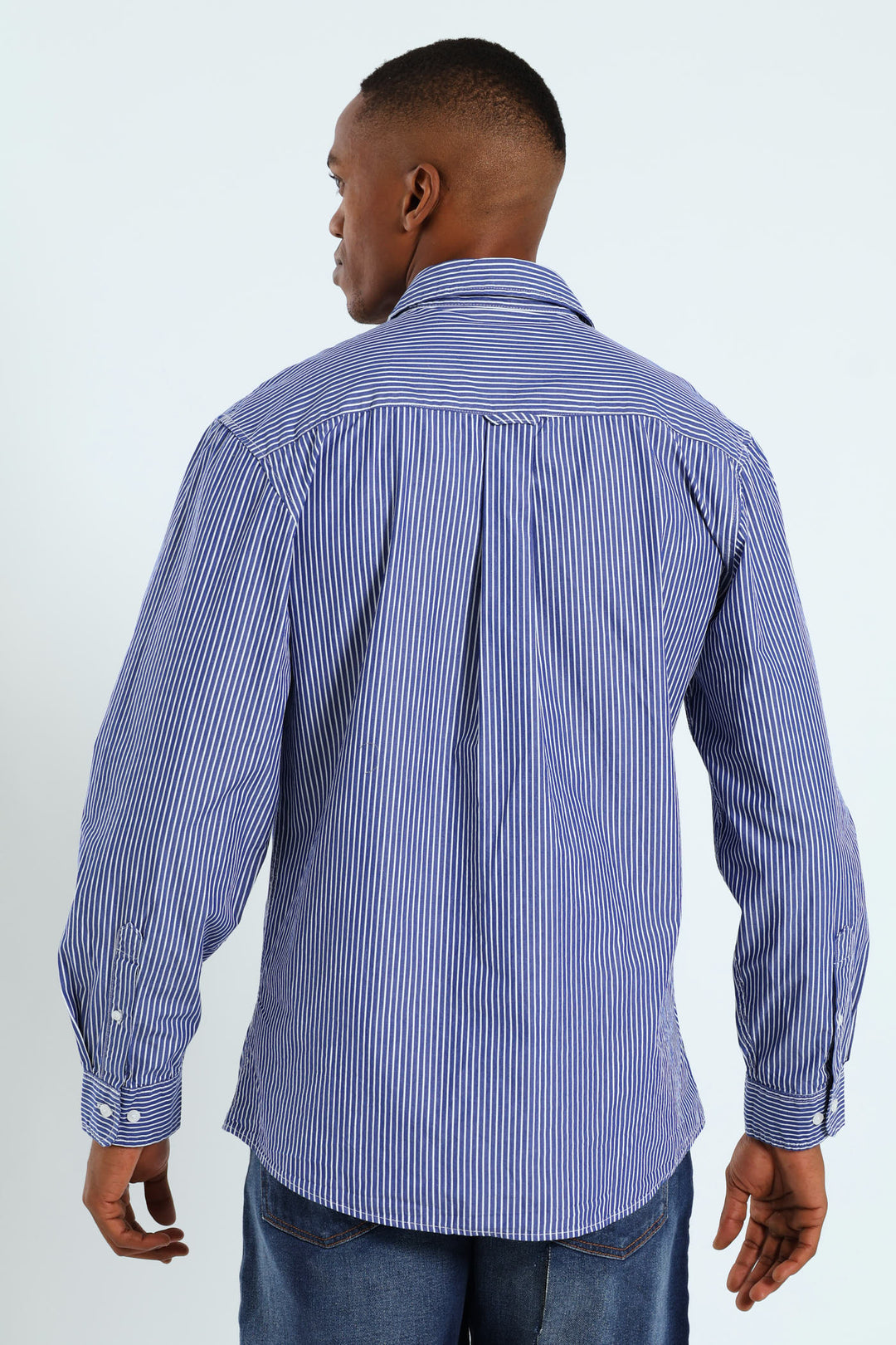 Long Sleeve Stripe Shirt - Blue/White