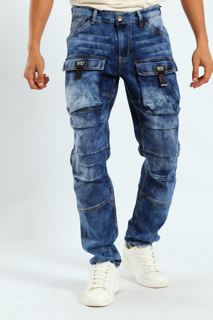 Arsenal Cargo Pocket Denim - Indigo