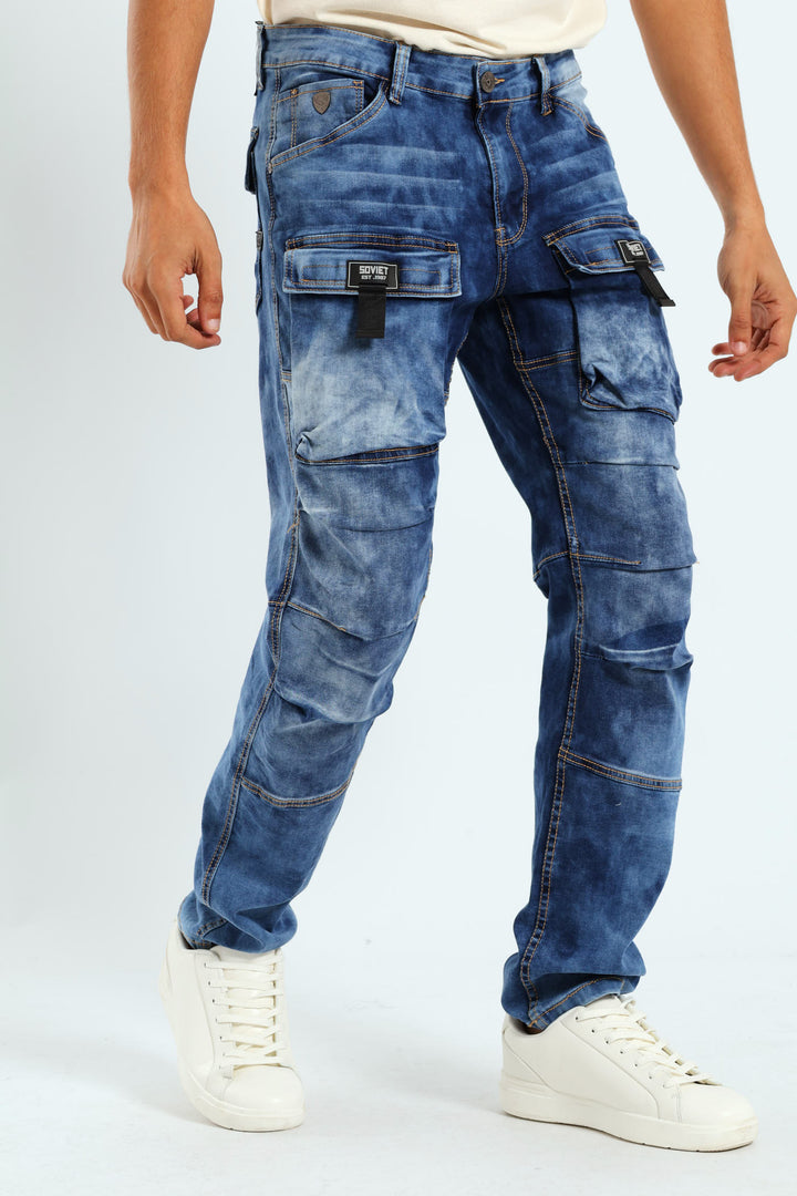 Arsenal Cargo Pocket Denim - Indigo