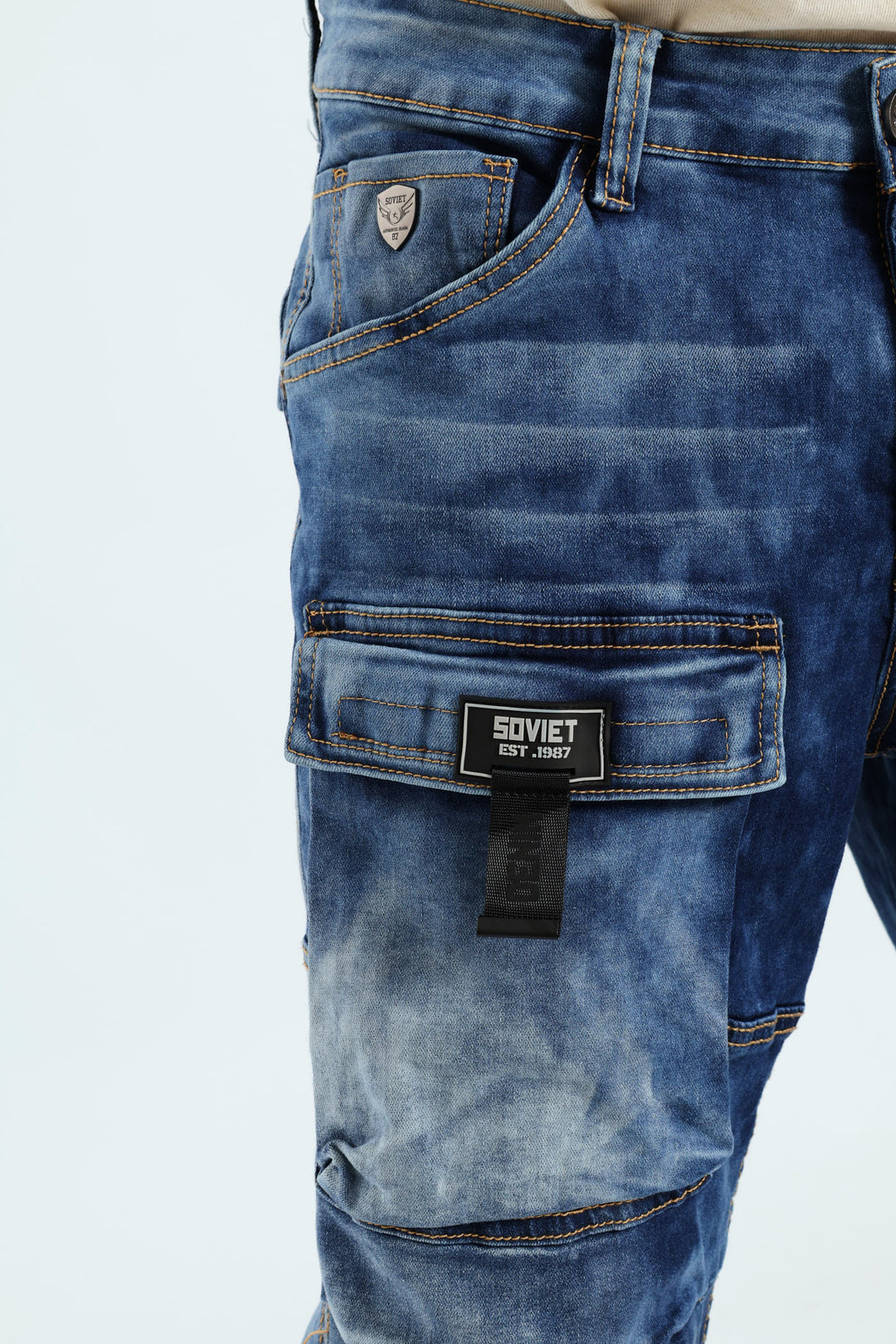 Arsenal Cargo Pocket Denim - Indigo