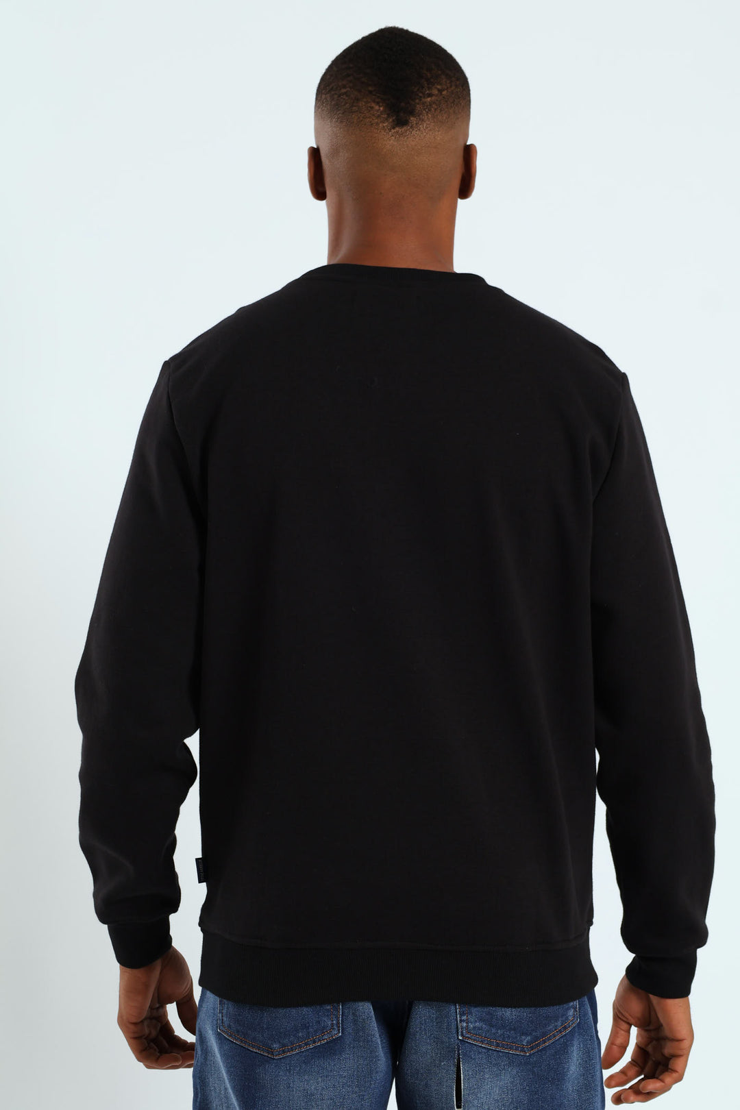 Crew Fleece Sweat Top - Black