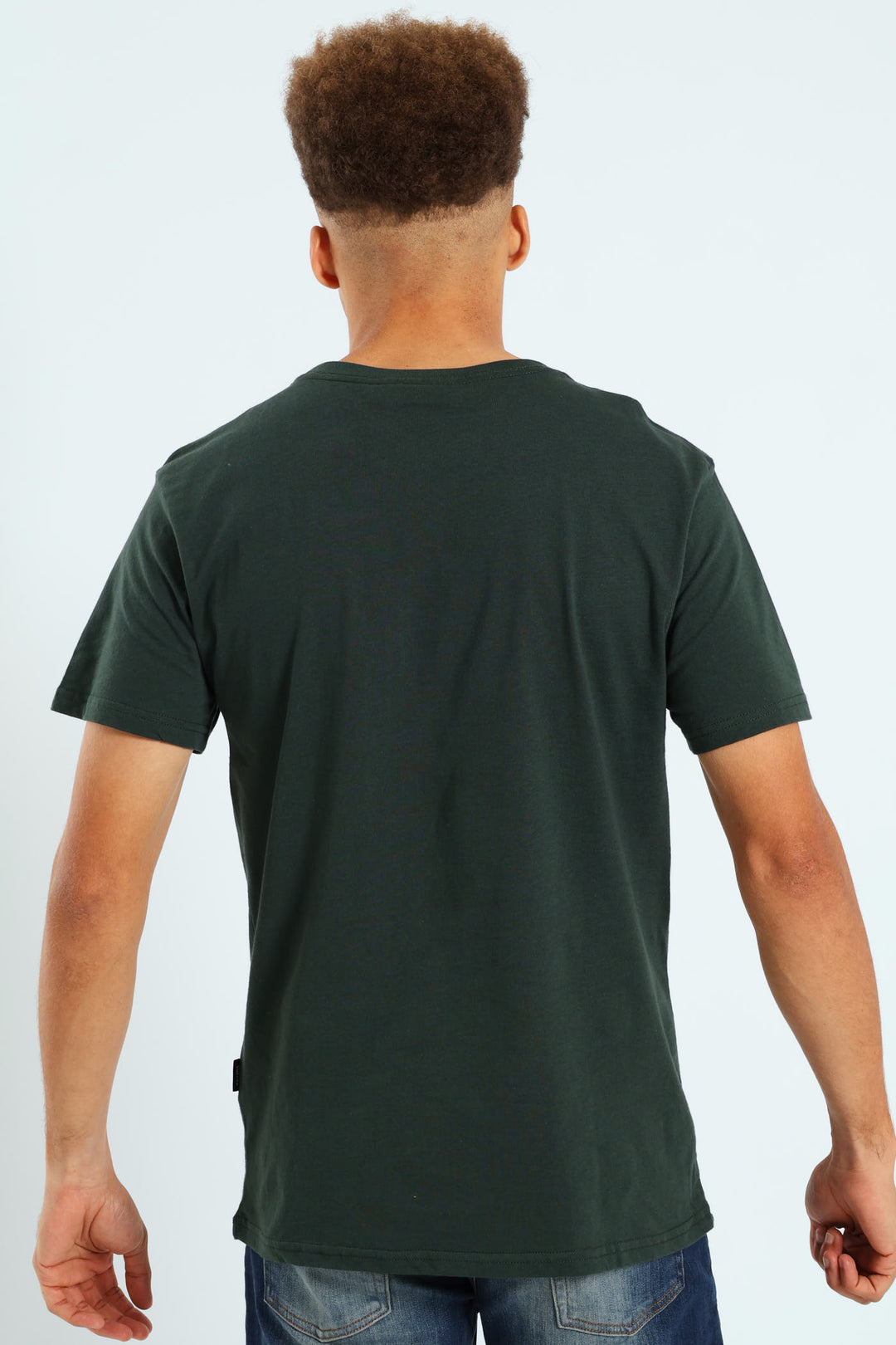 Short Sleeve Basic Print Tee - Fatigue