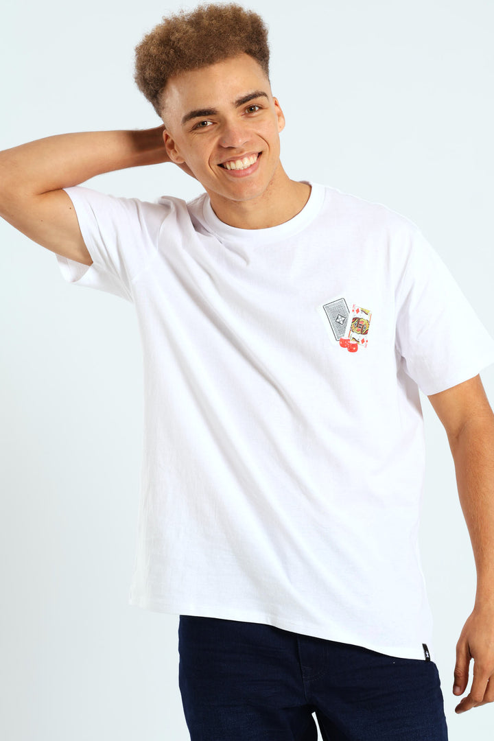 Statue Print Tee - White