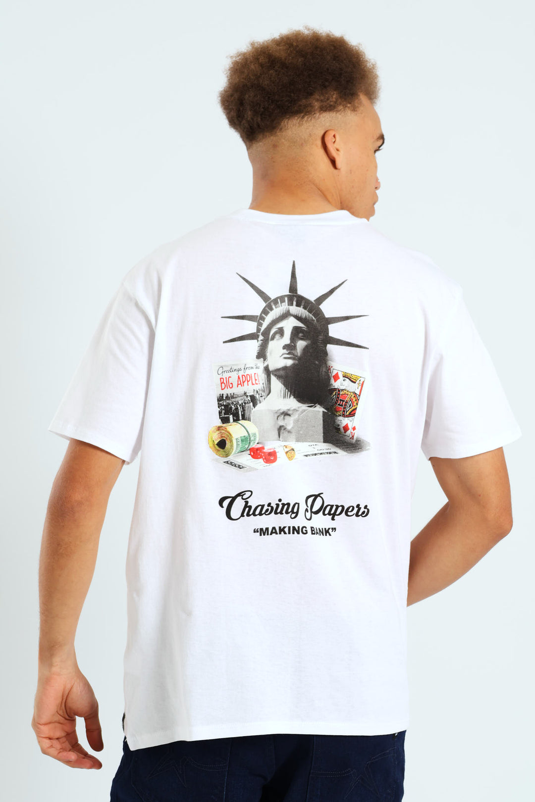 Statue Print Tee - White