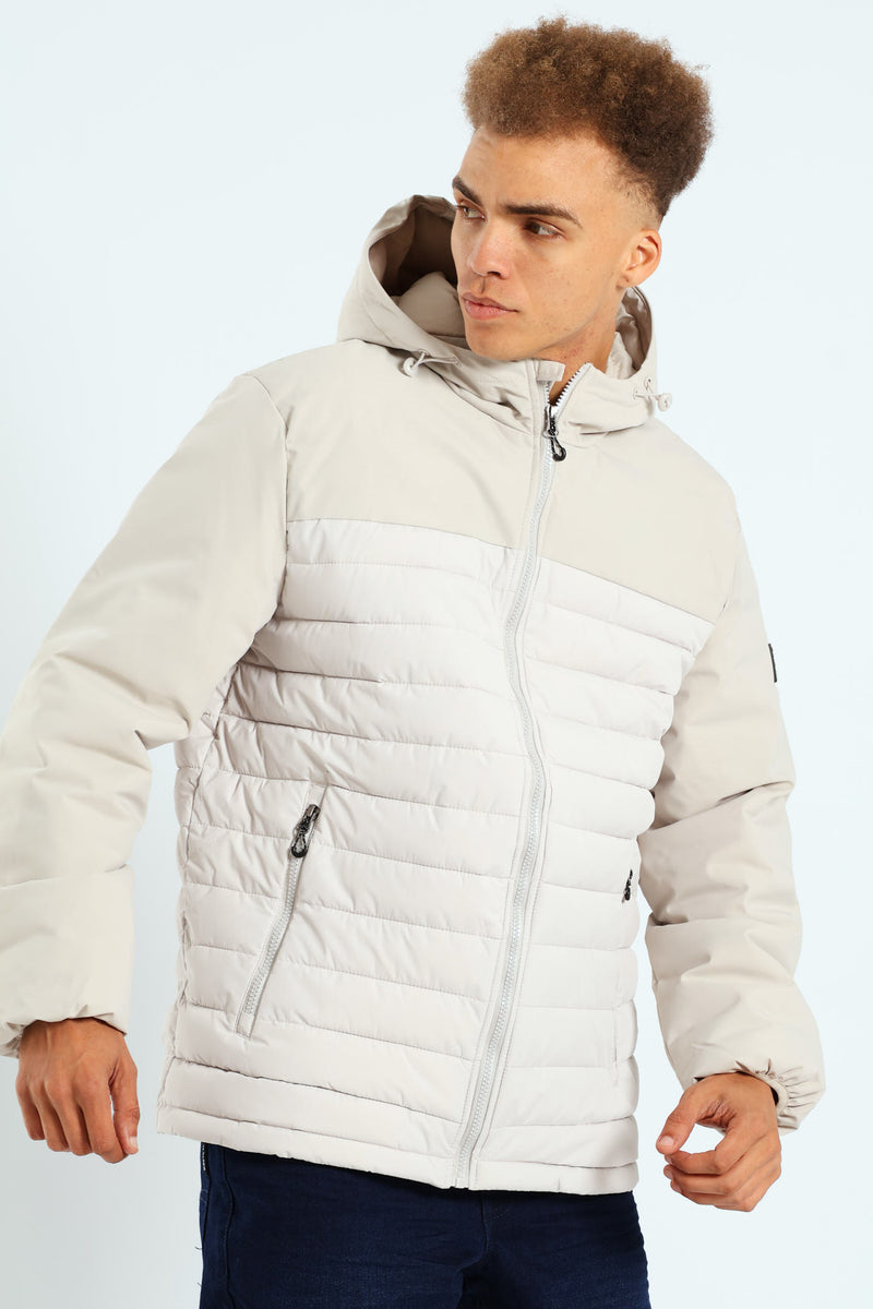 Hybrid Puffer Jacket - Light Grey
