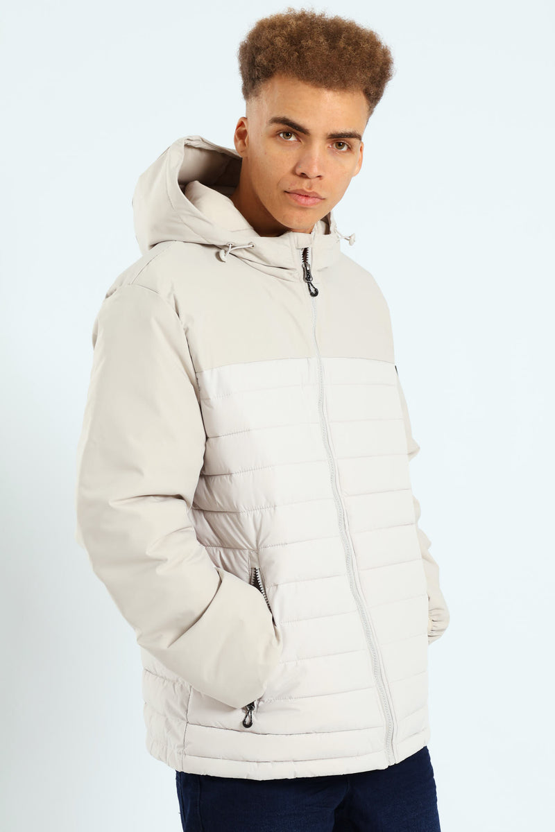 Hybrid Puffer Jacket - Light Grey