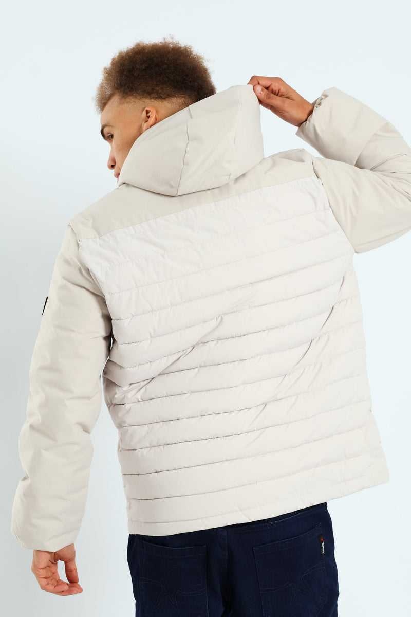 Hybrid Puffer Jacket - Light Grey
