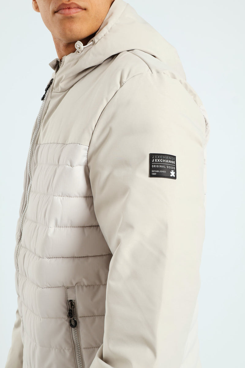 Hybrid Puffer Jacket - Light Grey