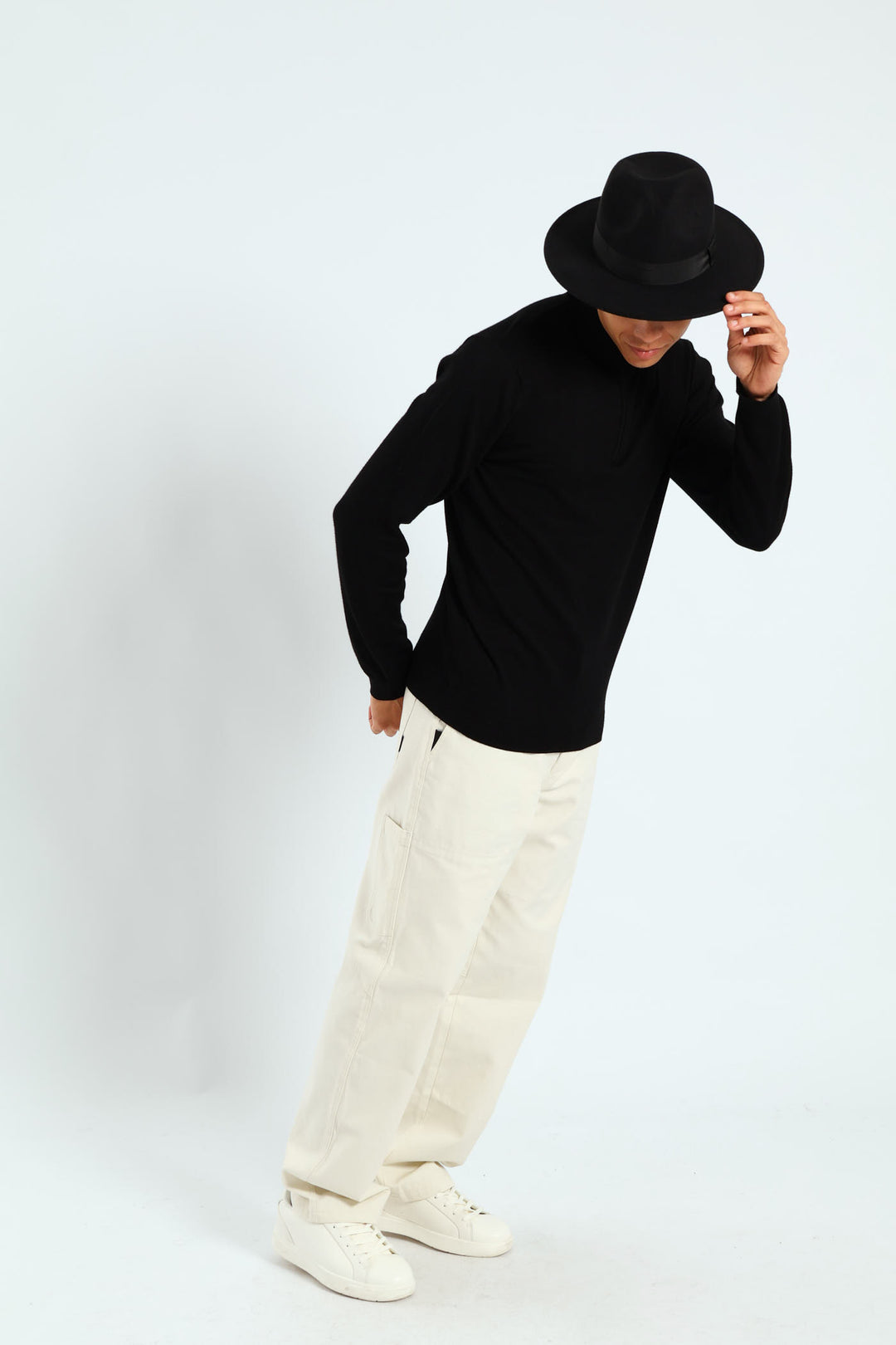 Felt Fedora Hat - Black