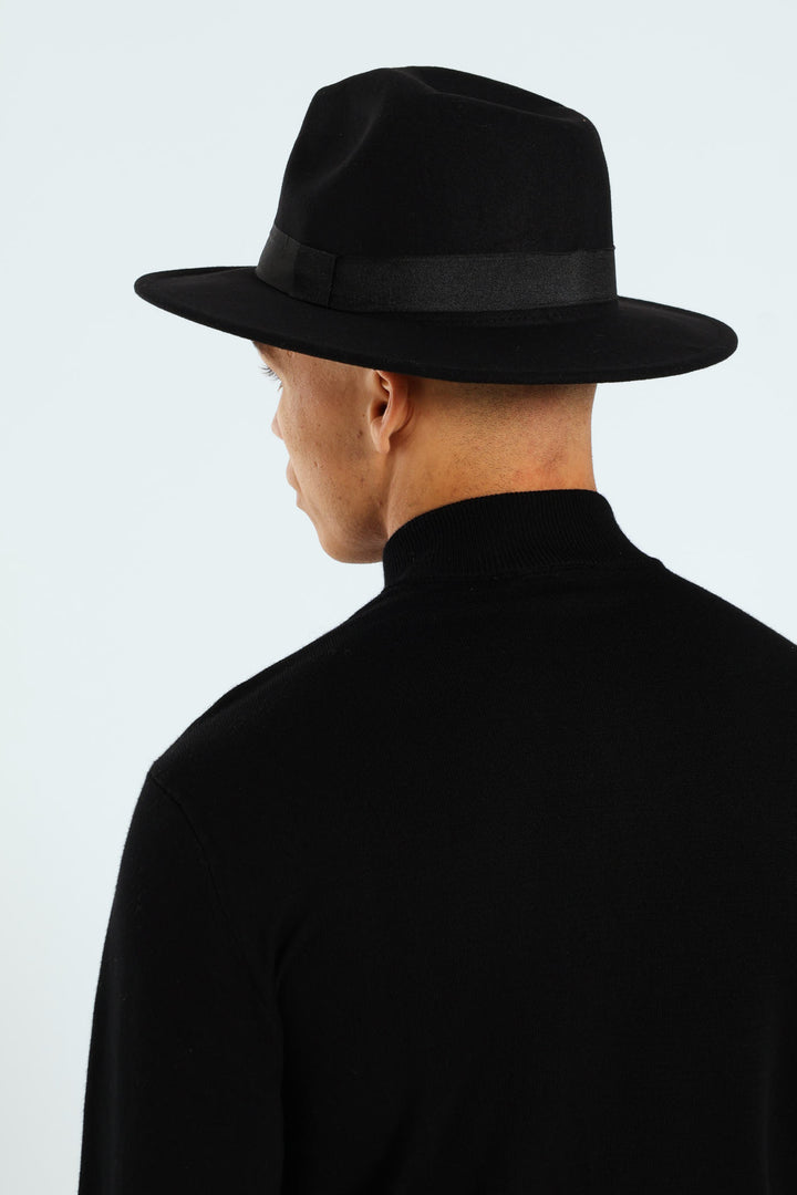 Felt Fedora Hat - Black