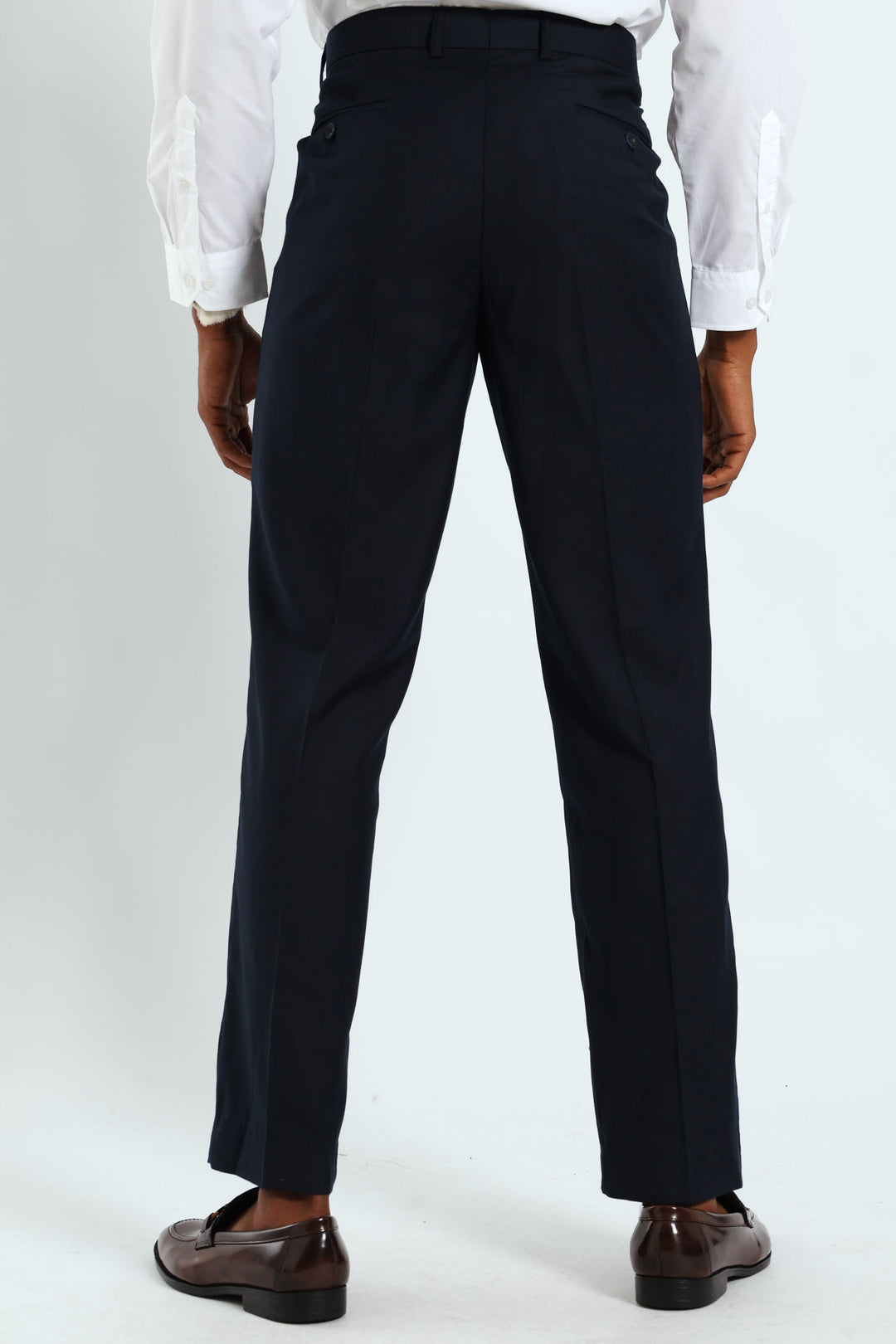 Regular Fit Viscose Blend Suit Trouser - Navy