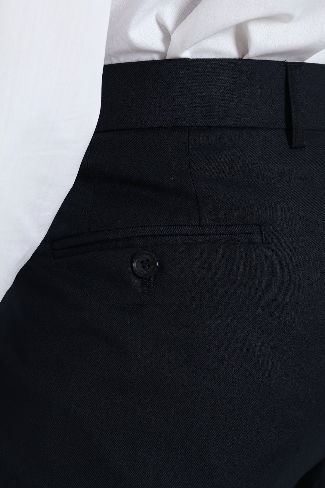 Regular Fit Viscose Blend Suit Trouser - Navy